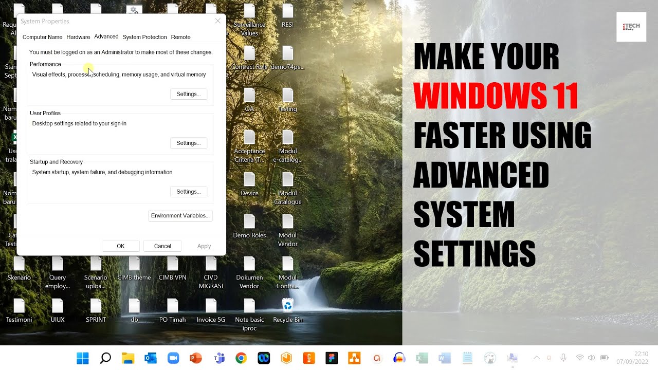 Make Your Windows 11 Feels Faster Using Advanced System Settings