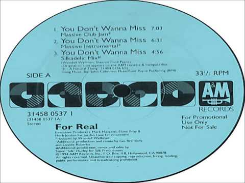 For Real - You Don't Wanna Miss (Massive Instrumental) 1994 A&M RECORDS