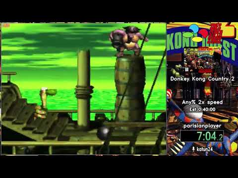 SNES Super Stars 2018 [179] - Donkey Kong Country 2 (Any% 2x Speed) by parisianplayer