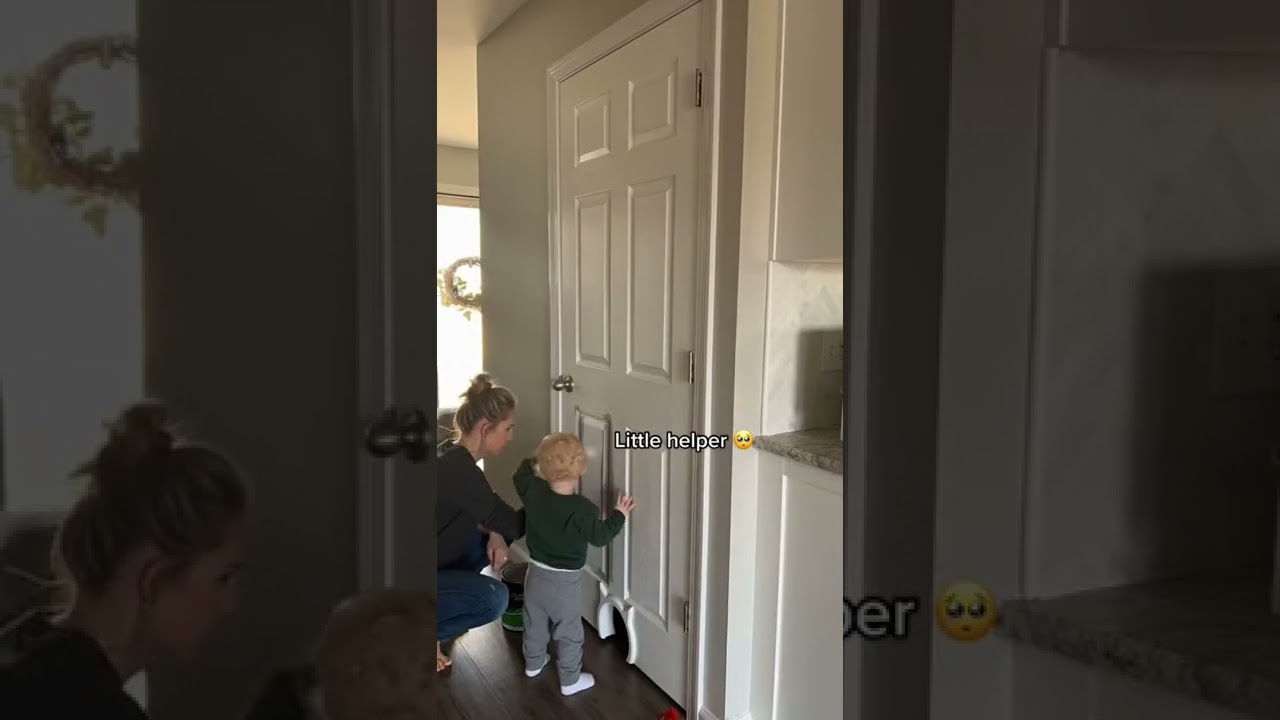 Upgrade your hallways by painting your interior doors a darker color! I used Dorian Gray by SW!