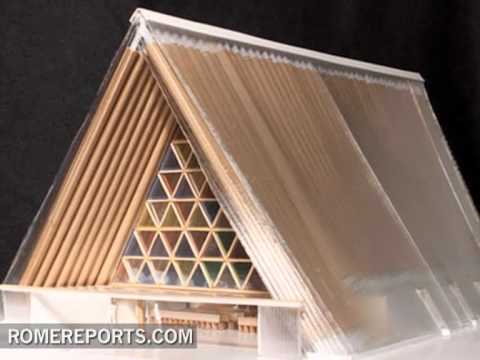 Una iglesia provisional de papel y cartón sustituirá a catedral destruida por terremoto