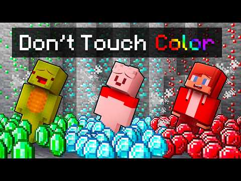JJ vs Mikey vs Carrie: DON'T TOUCH COLOR in Minecraft - Maizen