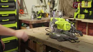 How to Unlock & Lock the Saw Handle of a Ryobi EMS1826LG Mitre Saw