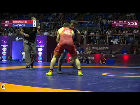 1/2 GR - 72 kg: N. TCHIKAIDZE (GEO) v. U. GANIZADE (AZE)