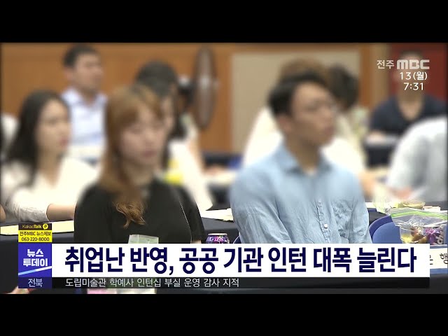 취업난 반영, 공공 기관 인턴 대폭 늘린다