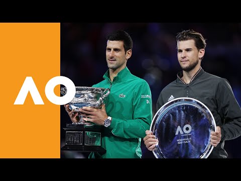 Novak Djokovic vs Dominic Thiem - Men's Final Trophy Ceremony | Australian Open 2020