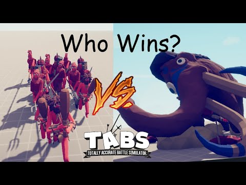 All Army 12 Unit (Low Cost) Vs 1 Mammoth | Totally Accurate Battle Simulator Sandbox #1