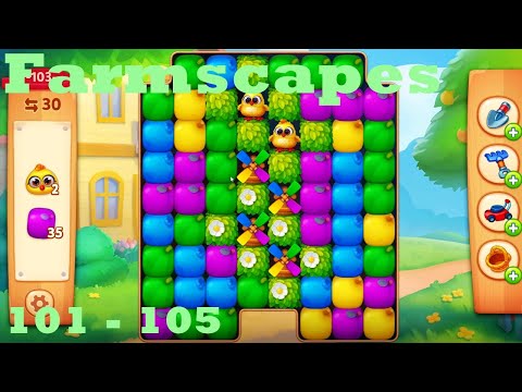 Farmscapes Level 101 - 105 HD Gameplay Walkthrough |  3 - match game | android | ios | pc | app