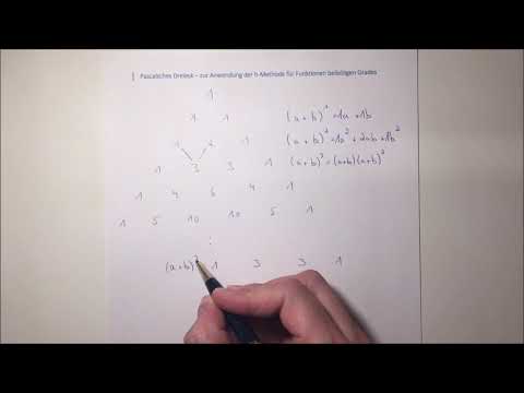 Pascalsches Dreieck zur Vereinfachung der h-Methode mit Funktionen mit beliebigem Grad