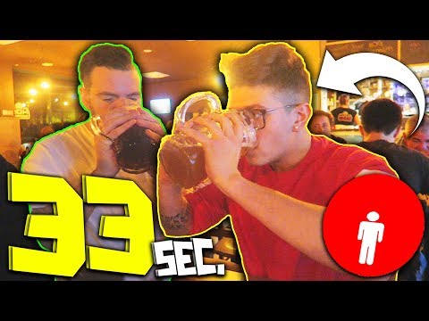 BERE 1 LITRO DI BIRRA IN 33 SECONDI!! *NON FATELO A CASA*