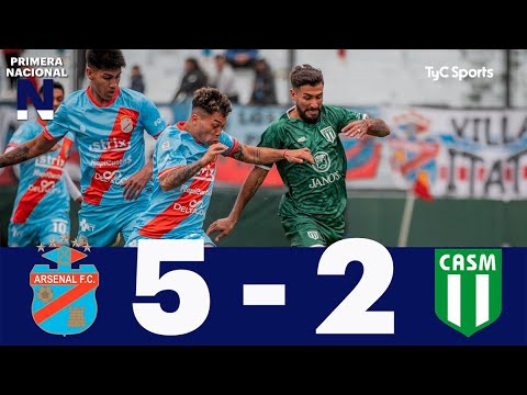 Arsenal 5-2 San Miguel | Primera Nacional | Fecha 24 (Zona A)