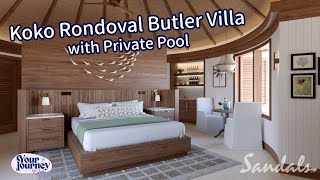 New Koko Rondoval Butler Suite with Private Pool Room Tour, Sandals Halcyon
