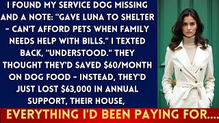 My Parents Gave Away My $25,000 Service Dog "Because Pets Are Too Expensive...