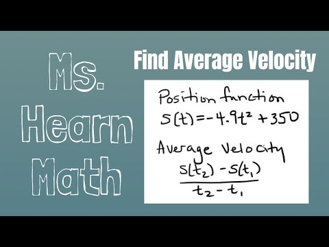 Part of a video titled Use Position Function to Find Average Velocity - YouTube