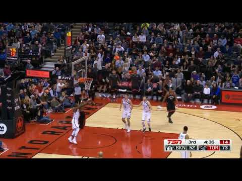 Valanciunas steps back for 3 and everyone loves it!