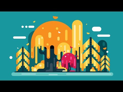 How to Draw a FOREST BACKGROUND Step by Step - Adobe Illustrator Tutorial