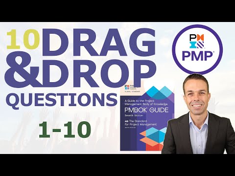 10 PMP Drag Drop Questions 1 to 10