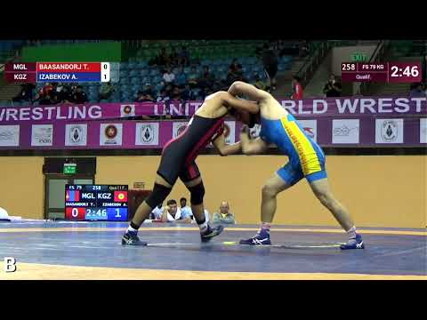Qual. FS - 79 kg: T. BAASANDORJ (MGL) v. A. IZABEKOV (KGZ)