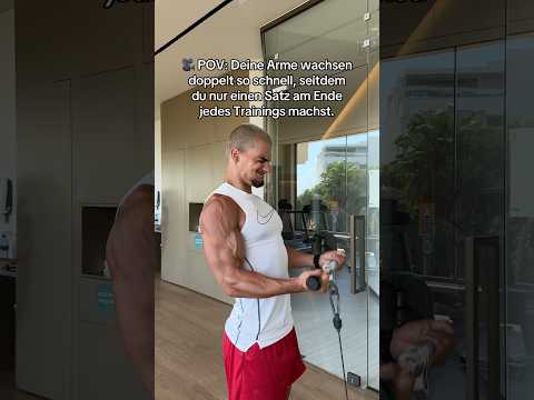 1-2 schwere Sätze Arme am Ende jeder Einheit #gymtok #pov #fitfam #biceps #veins #theotsilimantos
