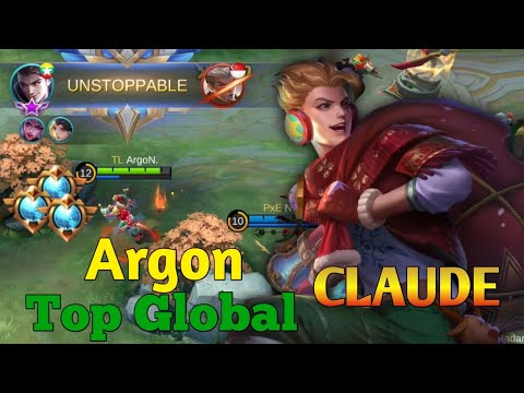 Golden Bullet Claude 100% Broken Blazing Duet! Top 5 Global Claude by Argon - MLBB
