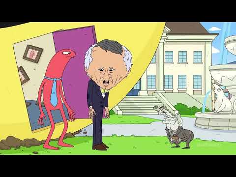 Inspector turns into sand man - Smiling Friends Season 3