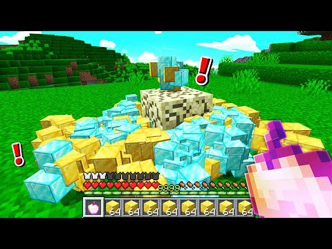 MINECRAFT BUT GOLD BLOCKS COME OUT OF RANDOM LOOT!!