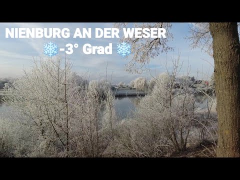 Nienburg/Weser Spaziergang bei -3° Grad ❄