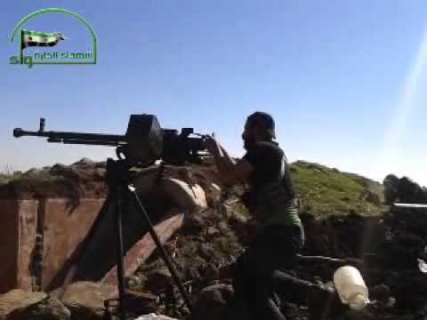 استهداف مقرات النظام في سرية خميسة في ريف القنيطرة بالدوشكا من قبل لواء شهداء الحارة ضمن مجريات معركة والشمس وضحاها