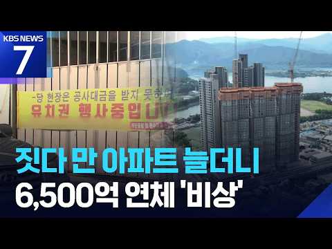 ‘지방 건설 불황의 그늘’ 민간임대건설 연체 87배 급증 / KBS 2026.06.29.