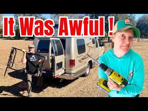 We RIPPED OUT the Worst Part of our Travel Van, Then Went Camping! 😮🚐