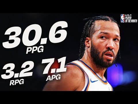 Jalen Brunson Named @kia Eastern Conference Player of the Month