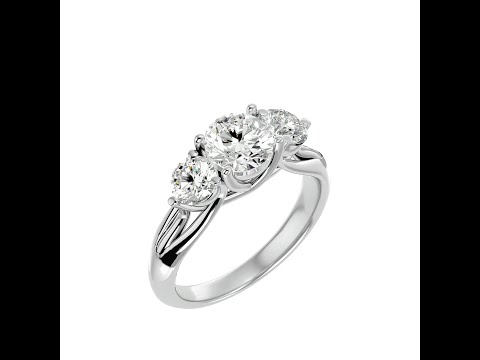Inel de Logodna Trilogy Aur Alb 18k Diamante Naturale - Gloria