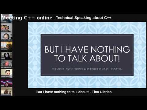 But I have nothing to talk about! - Tina Ulbrich