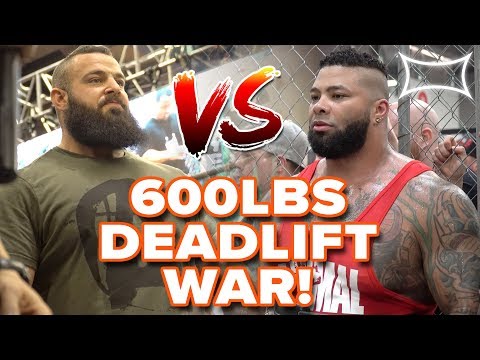 EPIC 600lbs DEADLIFT WAR - Rob 'Da'Savage' Hall vs. Steve 'Forsaken Warrior' Johnson