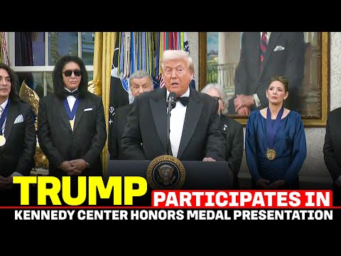 LIVE: US President Trump participates in a Kennedy Center Honors Medal Presentation at Oval Office