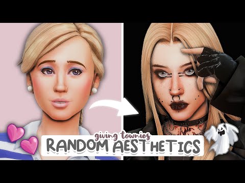 Styling Townies in RANDOM AESTHETICS | Sims 4 Create a Sim Challenge