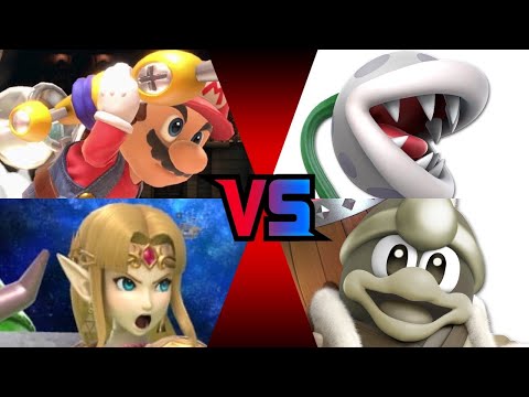 SSBU - Mario (me) and Zelda vs Fake Piranha Plant and Fake King Dedede