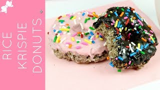 How To Make Easy Rice Krispies Treat Donuts // Lindsay Ann Bakes