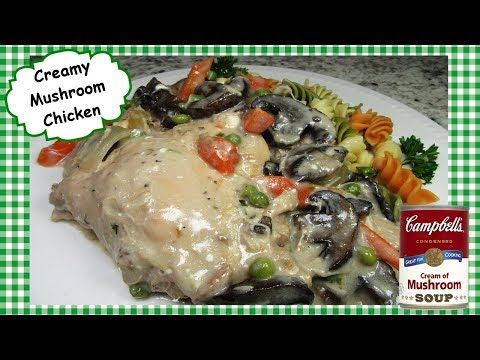 Creamy Mushroom Chicken Recipe ~ Slow Cooker Cream of...