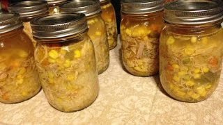 Canning Chicken Vegetable and Rice Soup - All Organic