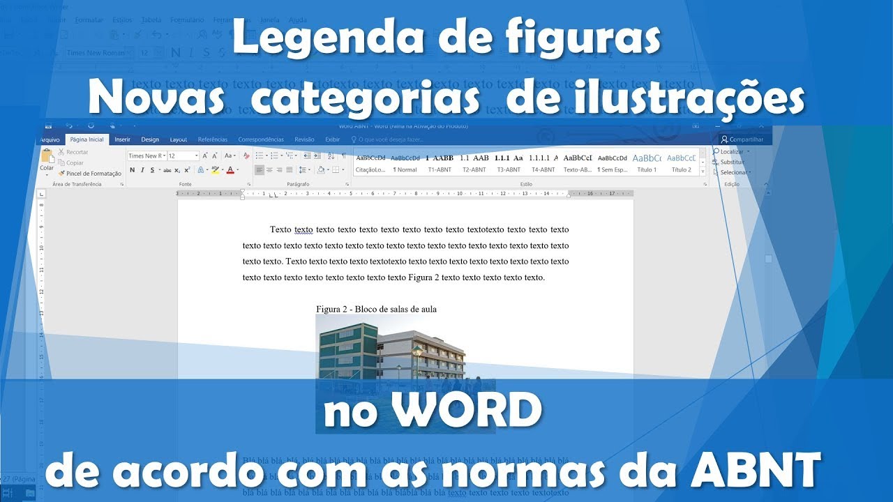 P3 - Inserir Legenda de Figuras e Gráficos no WORD / normas técnicas da ABNT / TCC / monografia