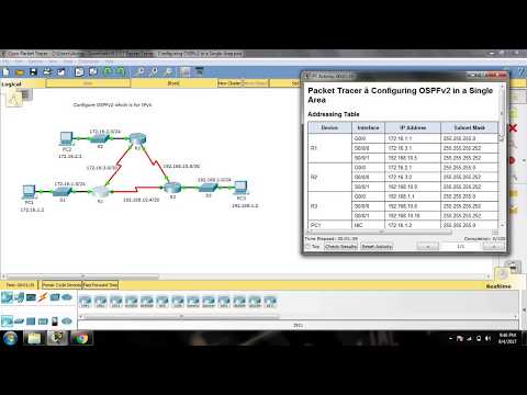 Lab   8.2.2.7  Configuring OSPFv2 for Single Area