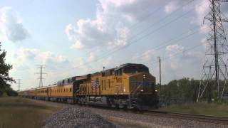 preview picture of video 'UP Inspection Train through Sussex, WI 8/20/13'