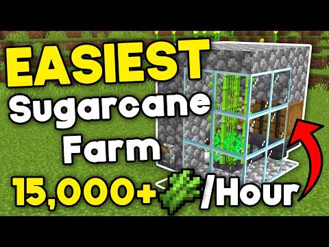Easiest Sugarcane Farm Minecraft Bedrock 1.21 (2025)