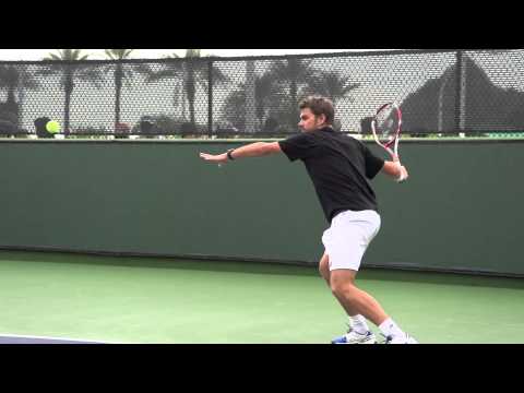 S. Wawrinka Forehand in Slow Motion (HD)