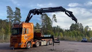 Camion plate-forme Scania Kranbil Scania R540B 8X2*6NB Hiab X-Hipro 638 E-8 | Image 4 - Autoline