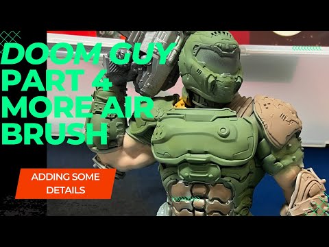 DOOM GUY  PART 4 - Lets Start the Brush Work - DOOM Eternal Wicked Model Build
