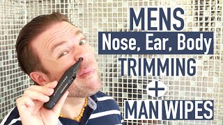 MANGROOMER Nose, Ear & Eyebrow Trimmer, Professional Body Groomer + Man Wipes Review