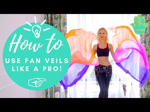 Fan veils tutorial with advanced moves - belly dance like a pro - Best Belly Dance Workout