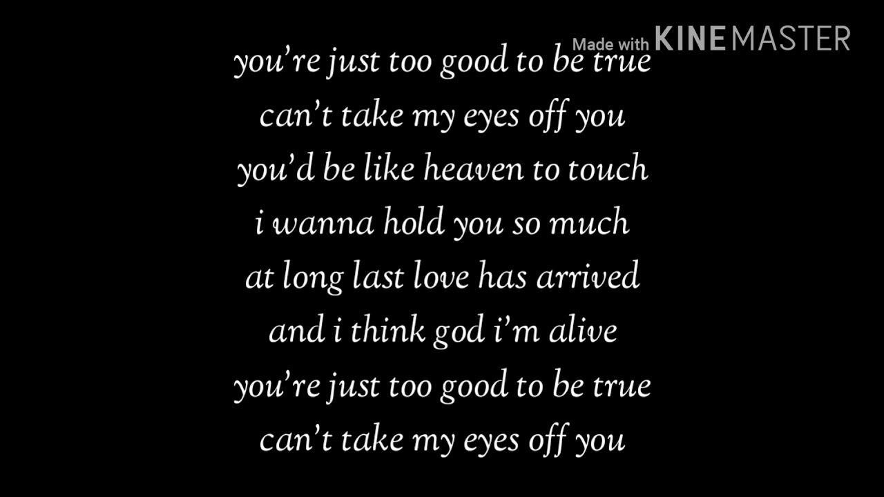 Can't Take My Eyes Off You - Joseph Vincent Lirik (Lyrics)
